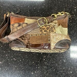 Coach Patchwork Leather Shoulder Bag